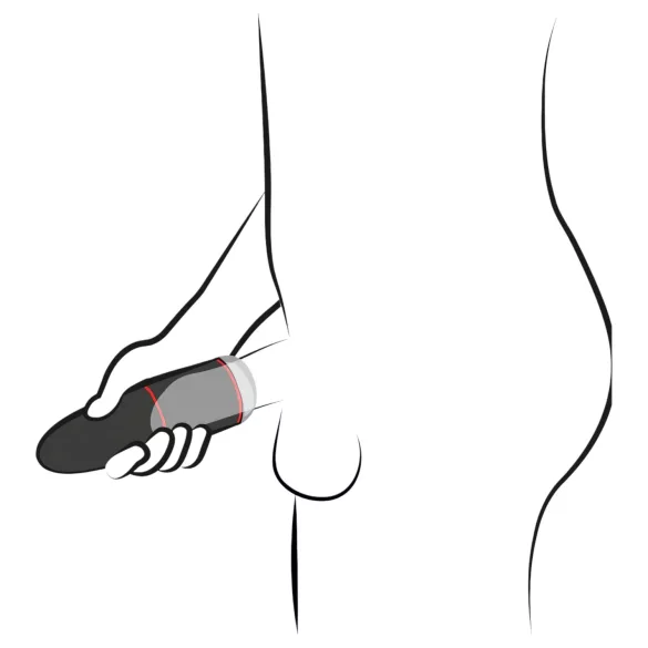 WYNE 02 - masturbator z vibracijo in sesanjem - polnilni - črno-bel