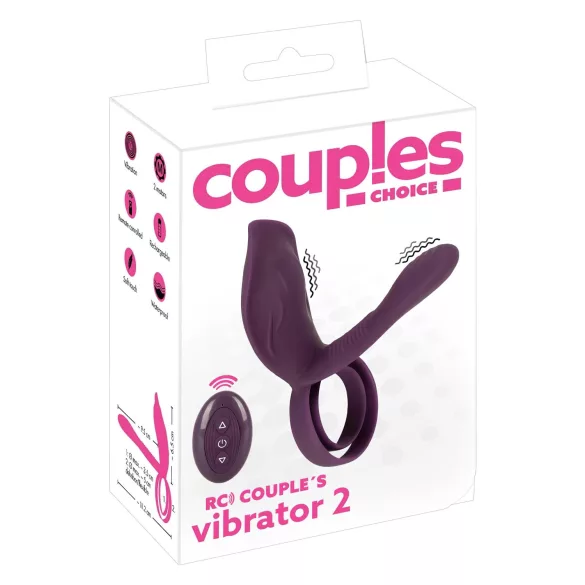 Couples Choice - vibrirajoči erekcijski obroč - akumulatorski - vijoličen