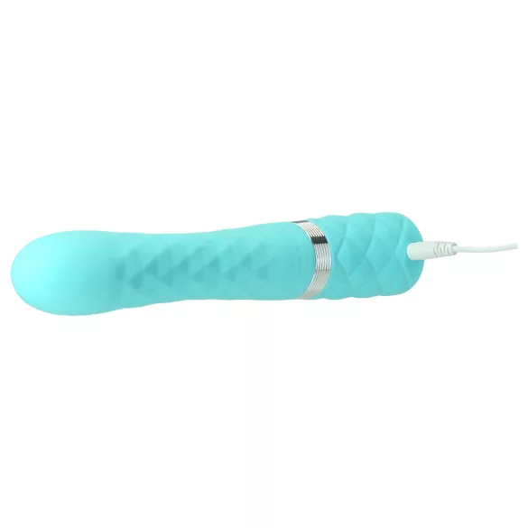 Pillow Talk Lively - akumulatorski vibrator s stimulatorjem klitorisa (turkiz)