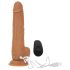 Naked Addiction - potiskajoči vibrator - temen - 23 cm
