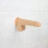 Naked Addiction - vibrirajoči dildo s potiskanjem - 19 cm - naravna barva