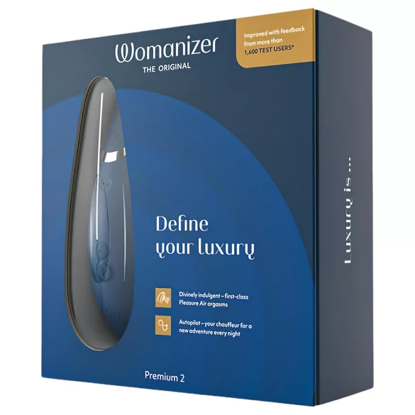 Womanizer Premium 2 - stimulator klitorisa zračni valovi - modra