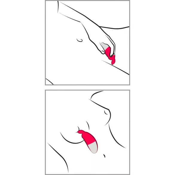 Happyrabbit Knicker - vibrator za klitoris za hlačke - polnilni - rdeč