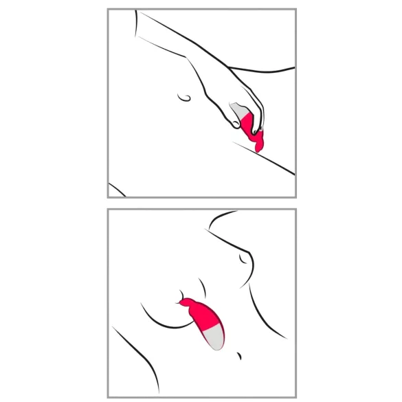 Happyrabbit Knicker - vibrator za klitoris za hlačke - polnilni - rdeč