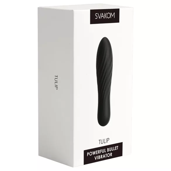 Svakom Tulip - akumulatorski mini palični vibrator (črn)