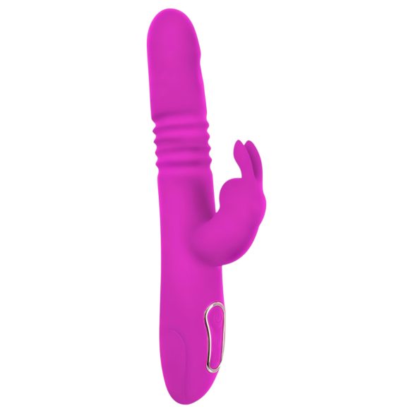 SMILE Rabbit - polnilni potisni vibrator z ušeski (roza)