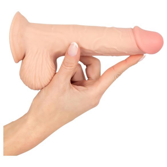 Nature Skin - dildo z umetno kožo - 19 cm - naravna barva