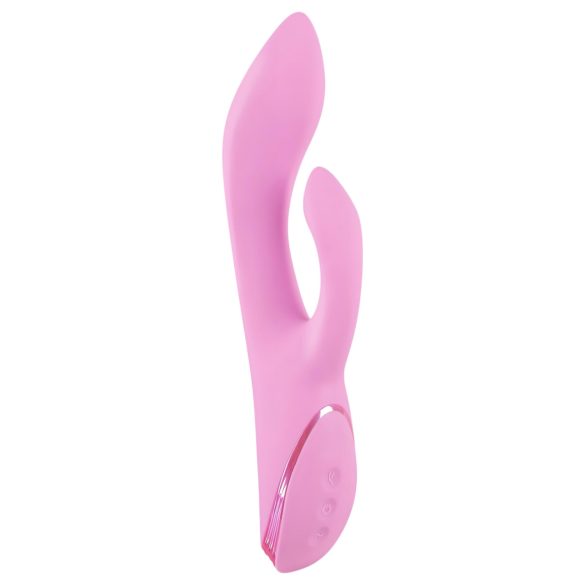 SMILE Nodding - polnilni vibrator s klitoralnim nastavkom (roza)