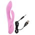 SMILE Nodding - polnilni vibrator s klitoralnim nastavkom (roza)