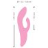 SMILE Nodding - polnilni vibrator s klitoralnim nastavkom (roza)