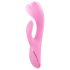 SMILE Nodding - polnilni vibrator s klitoralnim nastavkom (roza)
