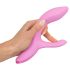 SMILE Nodding - polnilni vibrator s klitoralnim nastavkom (roza)