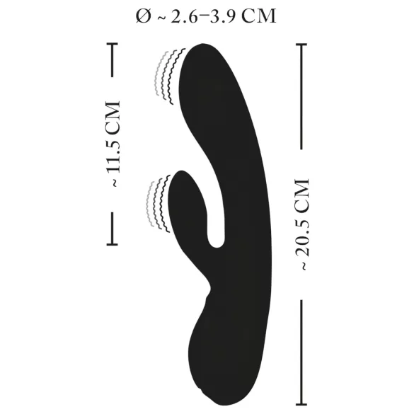 XOUXOU - vibratorski stimulator klitorisa z ročko - akumulatorski - črn