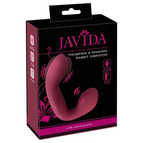 Javida Thumping - vibrirajoči G-točka in klitoralni vibrator (rdeč)