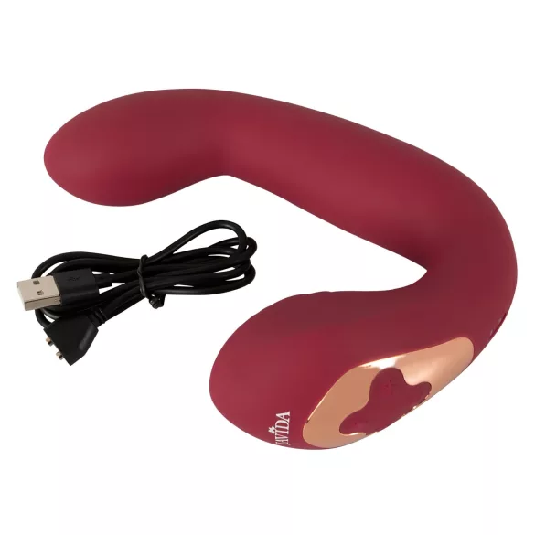 Javida Thumping - vibrirajoči G-točka in klitoralni vibrator (rdeč)