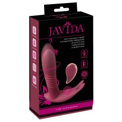   Javida RC - vibrator za klitoris na daljinsko upravljanje - 3 funkcije - rdeč