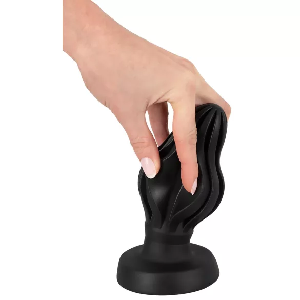 ANOS - rebrast mehki čep za zadnjico - 7 cm (črn)