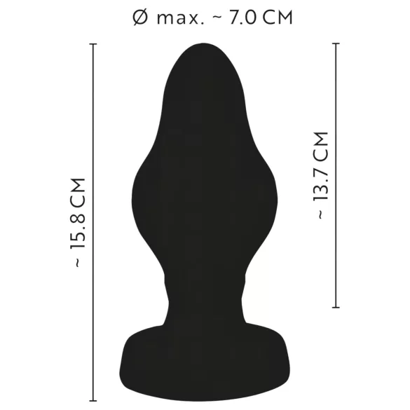 ANOS - rebrast mehki čep za zadnjico - 7 cm (črn)