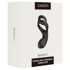   Svakom Benedict - vibracijski obroč za penis in presredkovno stimulacijo - črn