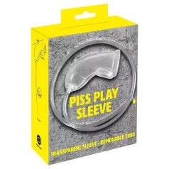   You2Toys Piss Play Sleeve - nastavek za penis z odvodno cevko (prozoren)