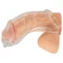You2Toys Piss Play Sleeve - nastavek za penis z odvodno cevko (prozoren)