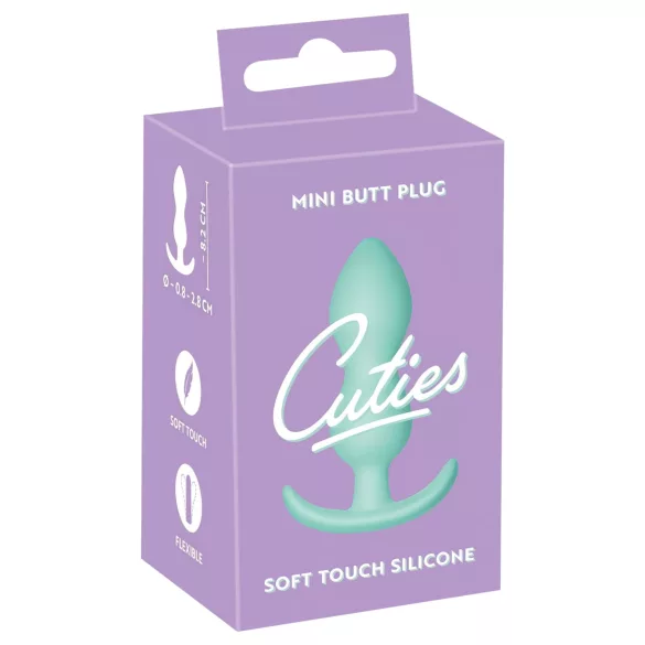 Cuties - mini analni čep - silikonski - meta barva - 2,3 cm