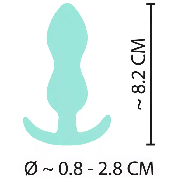 Cuties - mini analni čep - silikonski - meta barva - 2,3 cm
