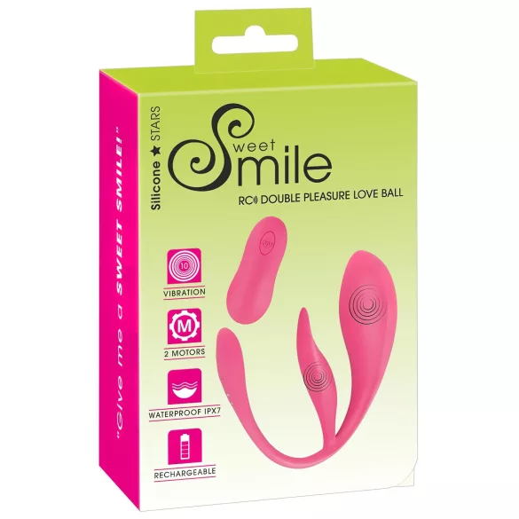 SMILE - vibracijsko jajce na daljinsko upravljanje - akumulatorsko - roza