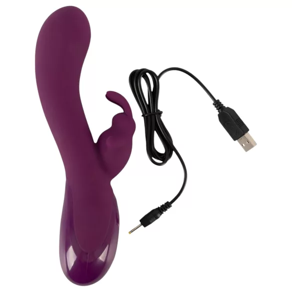 SMILE - vibrator z 3 motorji in nastavkom za klitoris - lila