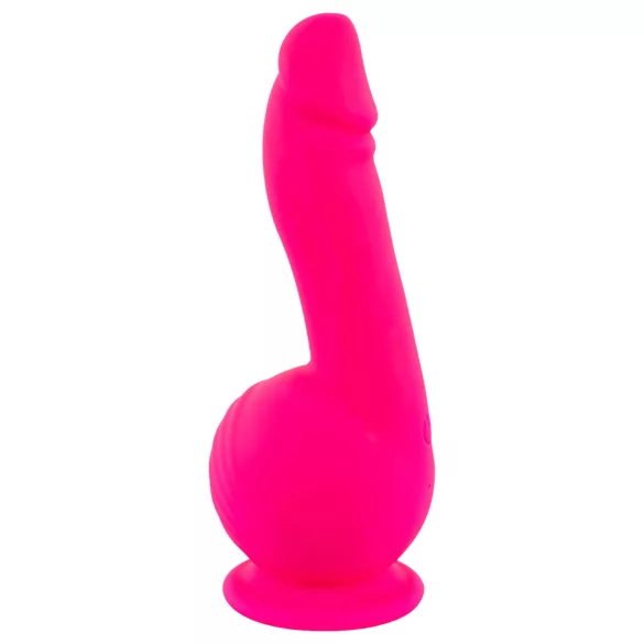 SMILE Powerful - vibracijski dildo z dvema motorjema - roza - polnilni