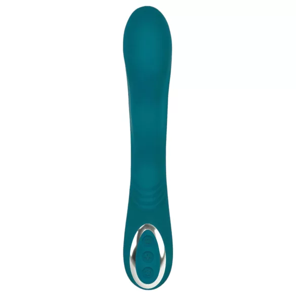 SMILE - rotacijski vibrator za G-točko - vodoodporen, polnjenje, zelen