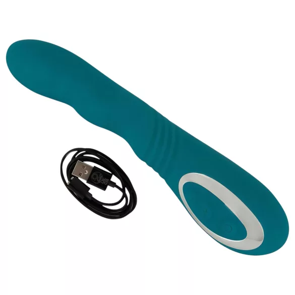 SMILE - rotacijski vibrator za G-točko - vodoodporen, polnjenje, zelen