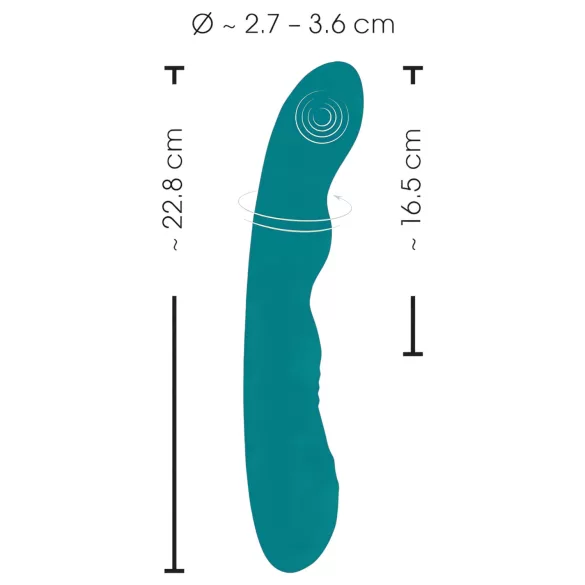 SMILE - rotacijski vibrator za G-točko - vodoodporen, polnjenje, zelen