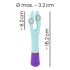 You2Toys - vibrator s 2 motorjema - vodoodporen, polnilni, barvit
