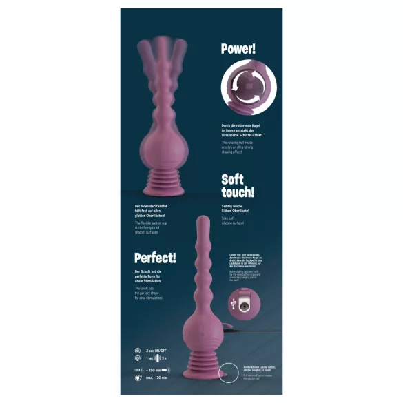 You2Toys - analni vibrator - turbo tresenje - vijoličen