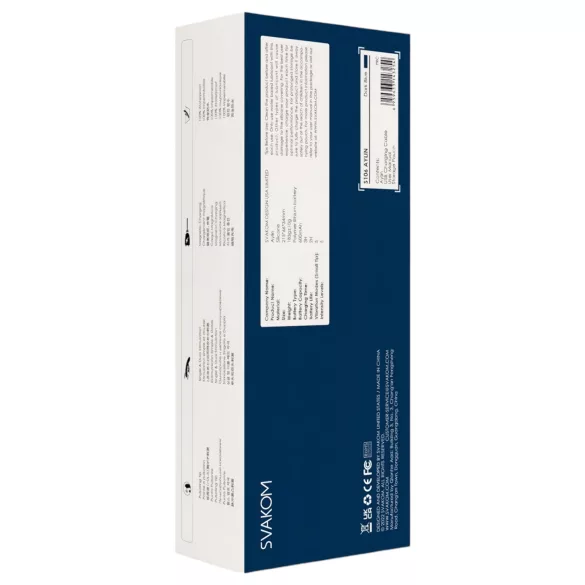 Svakom Aylin - pulzirajoči vibrator s stimulatorjem klitorisa - modra, polnilna