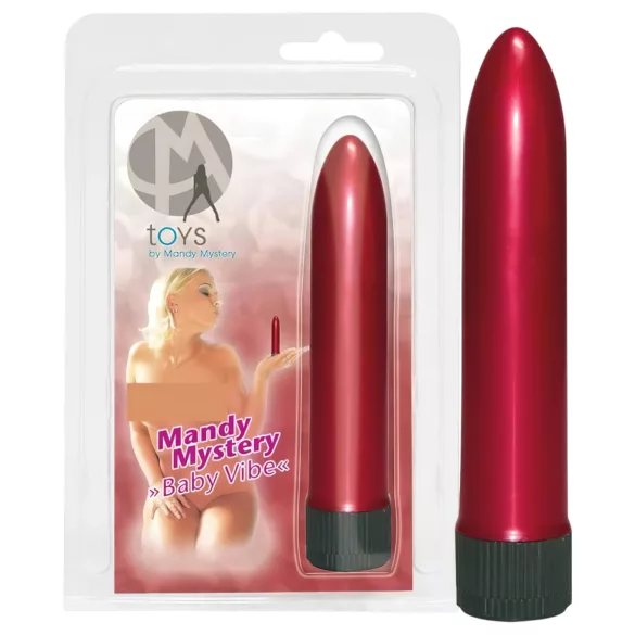 Mini vibrator - majhen - rdeč biserni