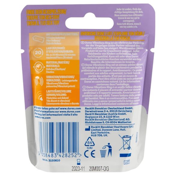 Durex - vibracijski obroček za penis