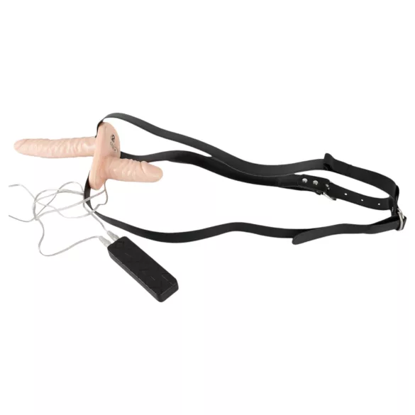You2Toys - dvojni pripenjalni vibrator - naraven