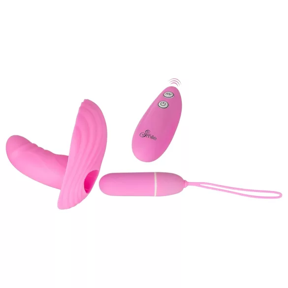 SMILE Shelly - vibrator za hlačke na daljinsko upravljanje - roza