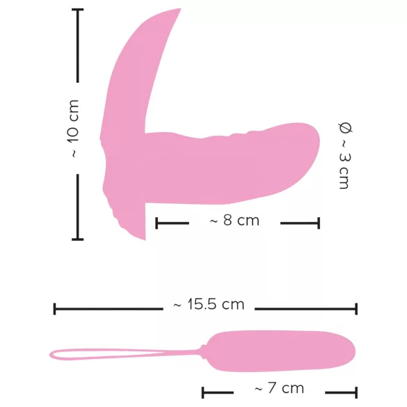 SMILE Shelly - vibrator za hlačke na daljinsko upravljanje - roza