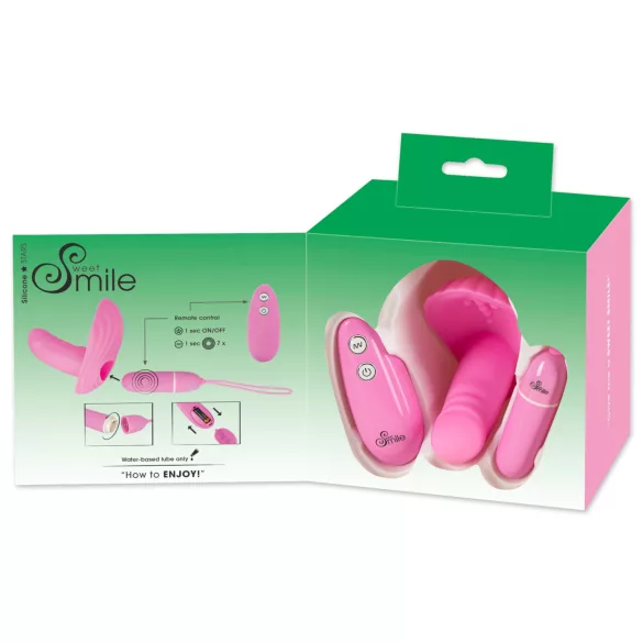 SMILE Shelly - vibrator za hlačke na daljinsko upravljanje - roza