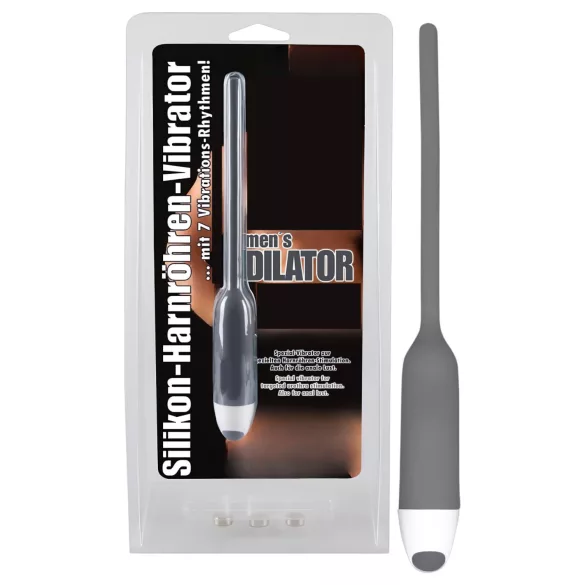 You2Toys - dilator z vibracijo - silikon - siva 6 mm