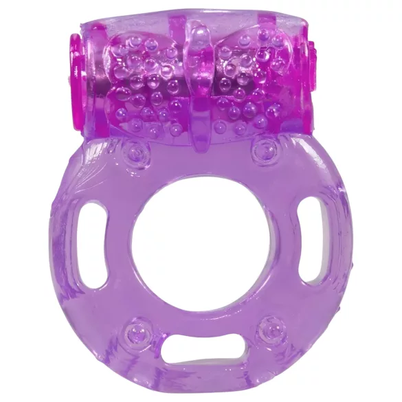 You2Toys - Vibracijski obroč za penis - enkratna uporaba - vijoličen