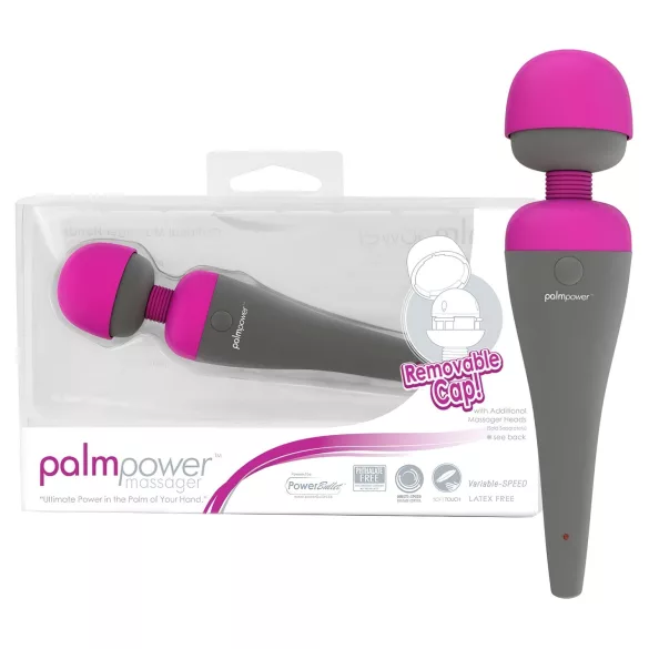 PalmPower masažni vibrator z zamenljivimi glavami