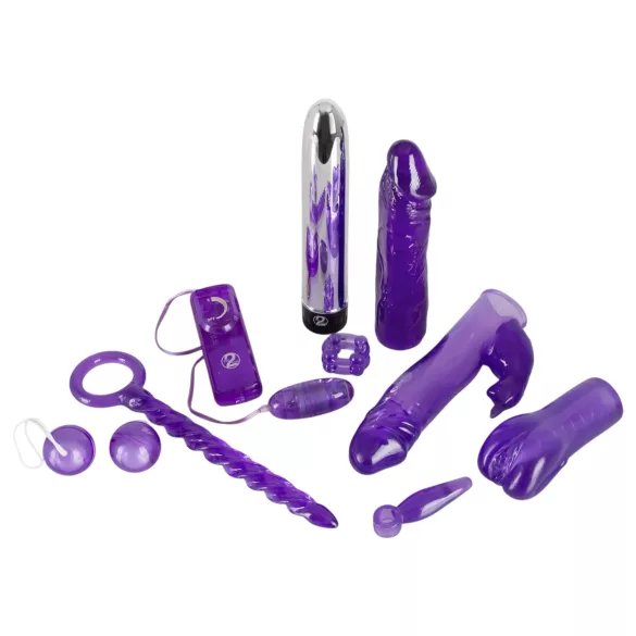 You2Toys - vibratorni komplet 9-delni - vijolična