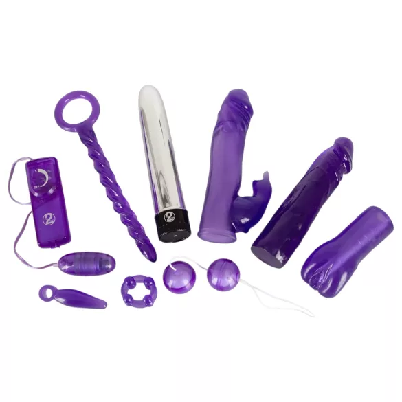 You2Toys - vibratorni komplet 9-delni - vijolična