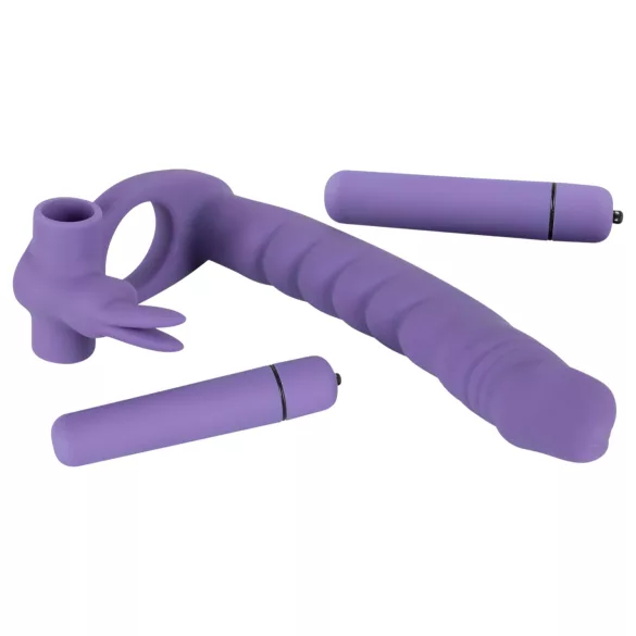 You2Toys - vibracijski analni čep 3v1 - vijoličen