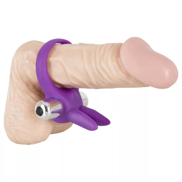 SMILE - vibracijski obroč za penis s klitorisalnim stimulatorjem - vijoličen