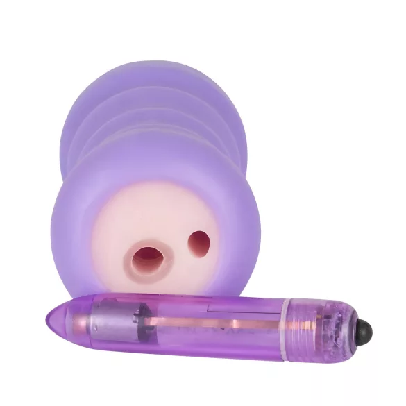 You2Toys - vibrator vagina - mehka silikonska - naravna vijolična